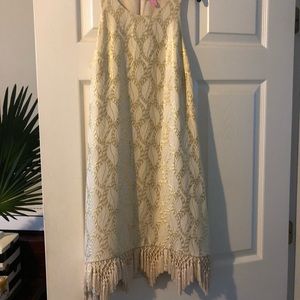 Lilly Pulitzer gold Marquette shift size XS